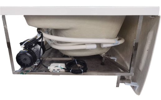 EAGO 59" Corner Whirlpool Bathtub – Single Person | White Acrylic Spa Tub AM161-R