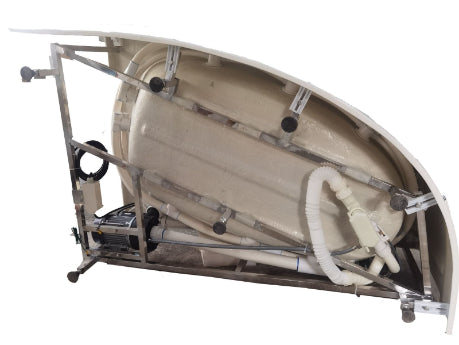 EAGO 59" Corner Whirlpool Bathtub – Single Person | White Acrylic Spa Tub AM161-R