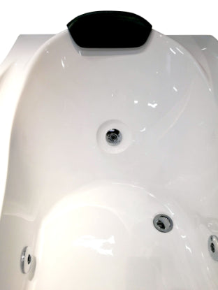EAGO 6ft Whirlpool Bathtub – Right Drain | White Acrylic Spa Tub with Fixtures AM189ETL-R