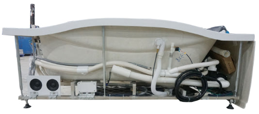 EAGO 6ft Whirlpool Bathtub – Right Drain | White Acrylic Spa Tub with Fixtures AM189ETL-R
