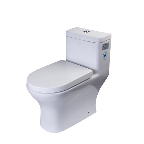 EAGO One-Piece Dual Flush High Efficiency Toilet | White Eco-Friendly Modern Design TB353