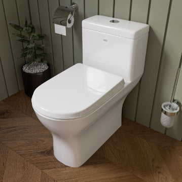 EAGO One-Piece Dual Flush High Efficiency Toilet | White Eco-Friendly Modern Design TB353