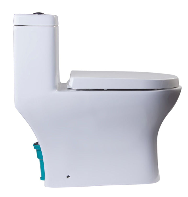 EAGO One-Piece Dual Flush High Efficiency Toilet | White Eco-Friendly Modern Design TB353