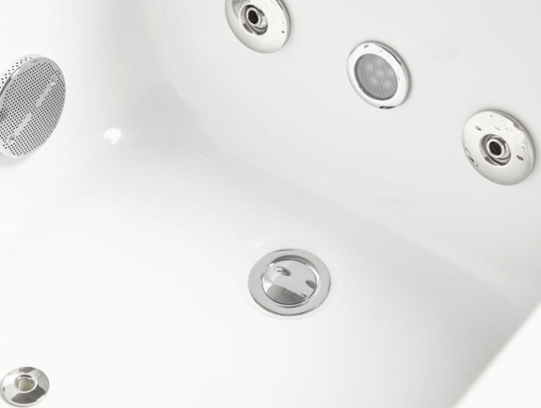 EAGO 5ft Rectangular Whirlpool Bathtub – Right Drain | White Acrylic Spa Tub AM154ETL-R5