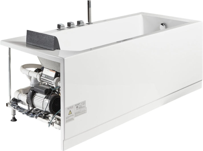EAGO 5ft Rectangular Whirlpool Bathtub – Right Drain | White Acrylic Spa Tub AM154ETL-R5