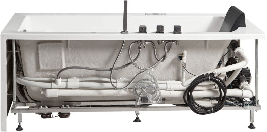 EAGO 5ft Rectangular Whirlpool Bathtub – Right Drain | White Acrylic Spa Tub AM154ETL-R5