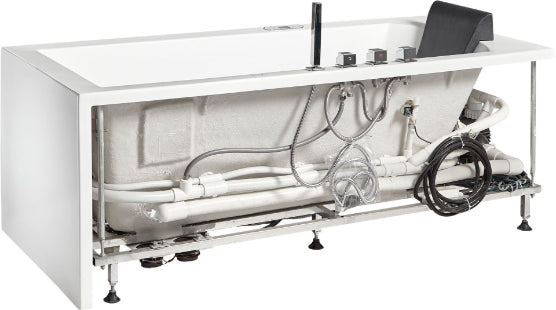 EAGO 5ft Rectangular Whirlpool Bathtub – Right Drain | White Acrylic Spa Tub AM154ETL-R5